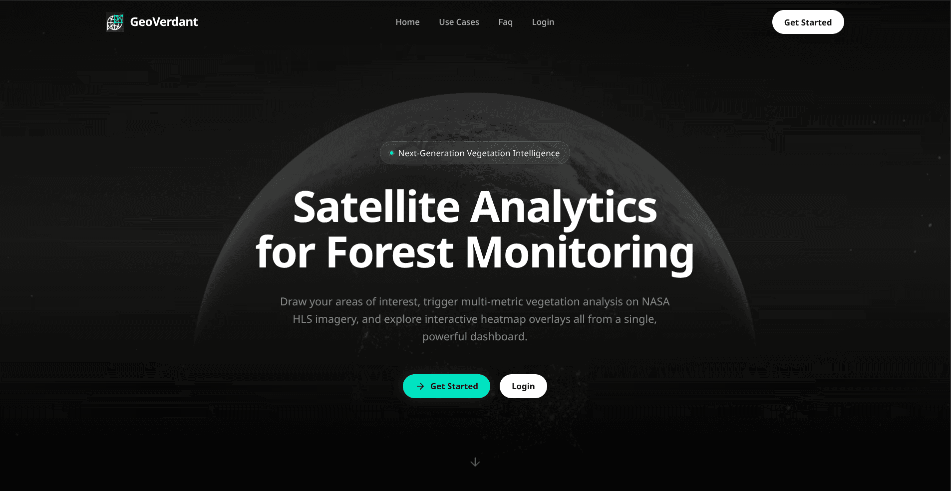 Geoverdant landing page