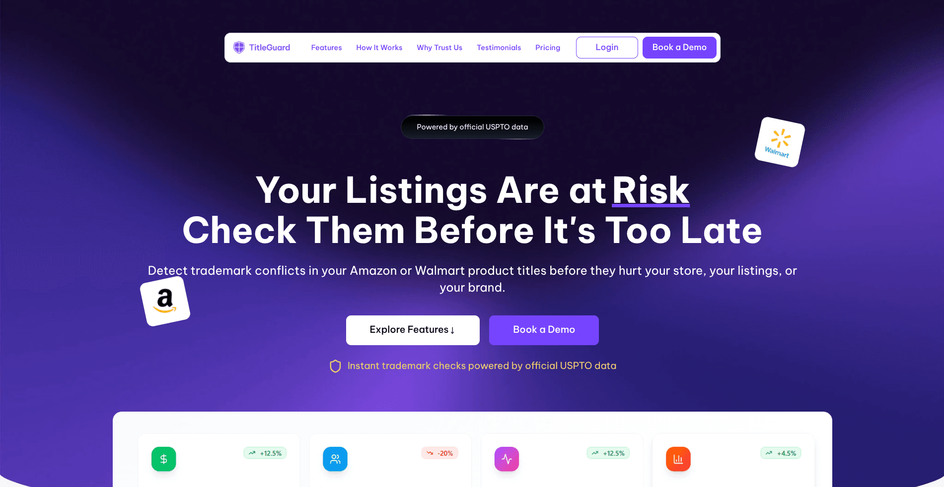 Trademark Guard landing page